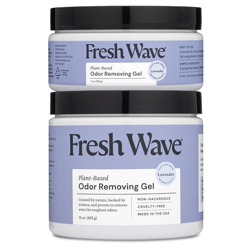 Fresh Wave Lavender Odor Removing Gel 15 oz 7 oz Safer Odor Absorbers for Home Natural PlantBased Odor Eliminator Every 7 oz lasts 3060 Days For Cooking Smoke Trash Pets